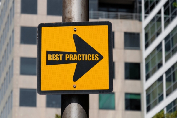Best practices written on a road sign depicting Propane Supply Management