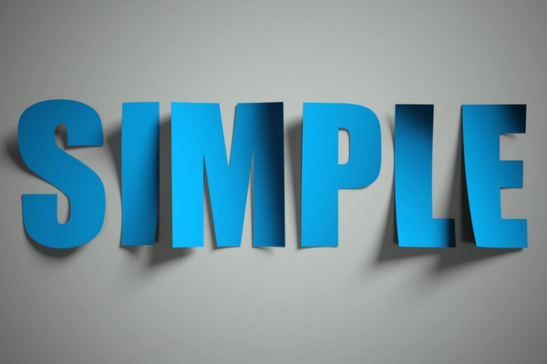 SIMPLE spelled using cutout paper letters depicting propane standby generator