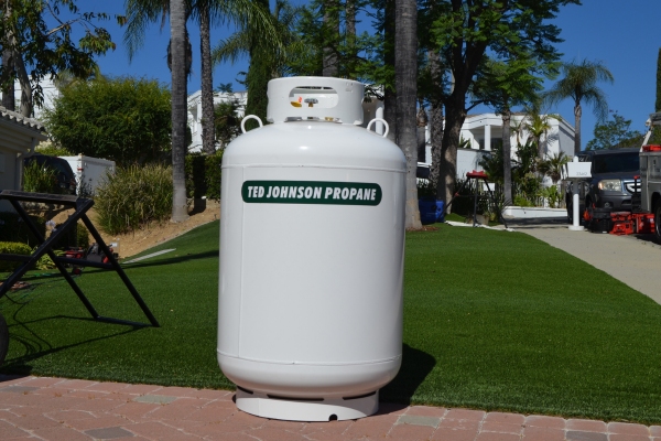 Ted Johnson Propane tank in the yard