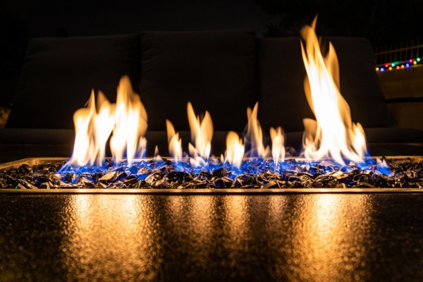 fire-pit at home powered by propane
