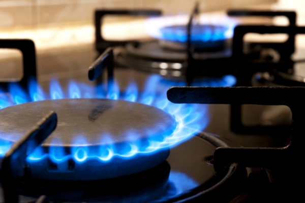 stove flame powered by propane