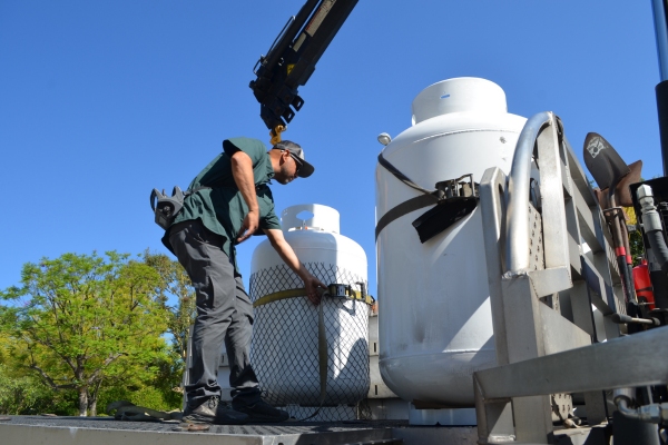 Ted Johnson Propane storage tanks for propane fuel