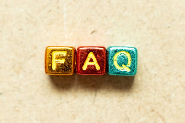 FAQ spelled using metallic letter beads depicting questions about About Propane Forklifts