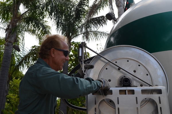 Ted Johnson Propane delivery driver and propane truck