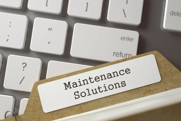 folder labeled maintenance solutions