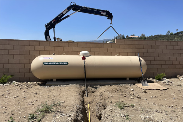 residential propane tank installation