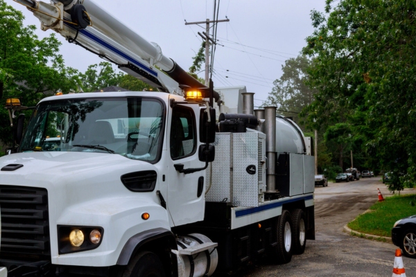 image of an industrial cleaning truck