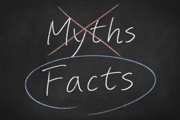 myths crossed out and facts encircled depicting propane