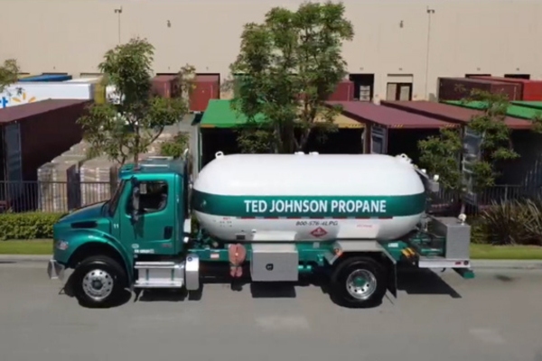 Ted Johnson Propane delivery truck for propane