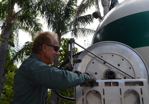 Ted Johnson Propane delivery driver and propane truck