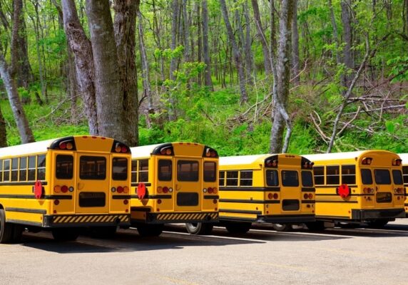school bus fleet